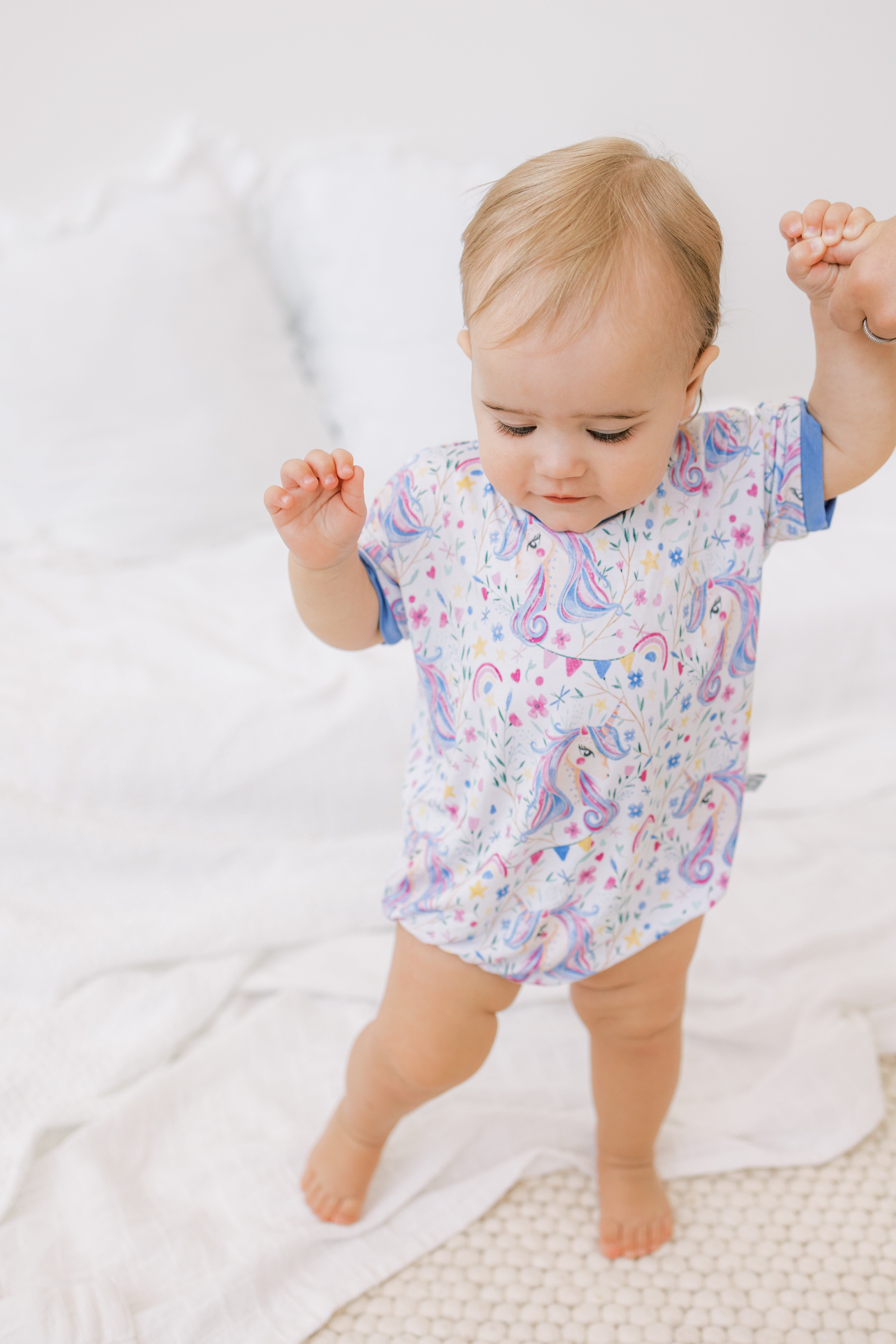 Pink Stardust - Short Sleeve Romper - GettCozy