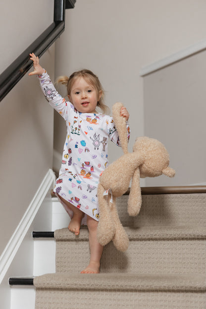 HERODREAMS - Long Sleeve Kids Nightgown - GettCozy