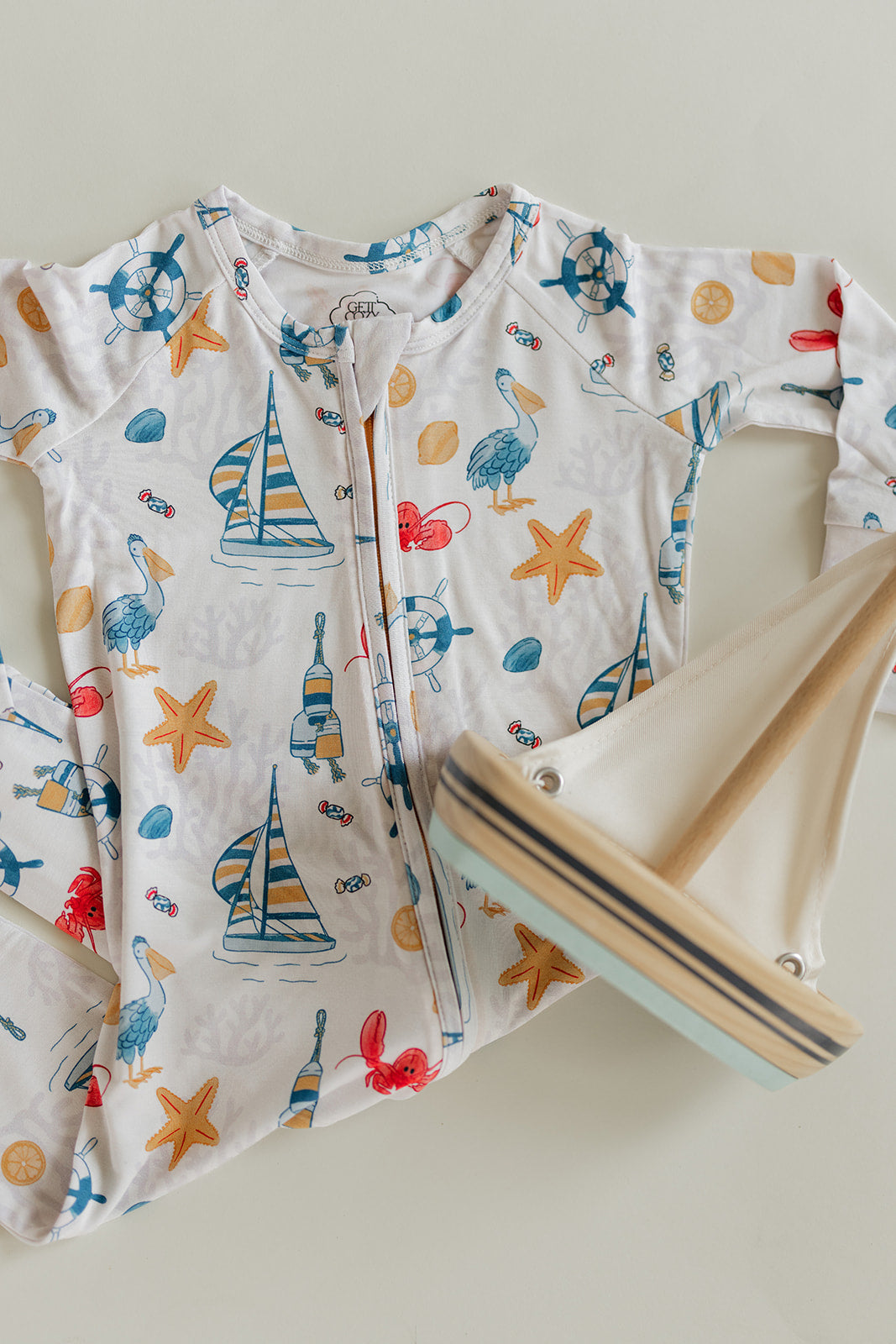 Shore Side Long Sleeve Bamboo Zippy