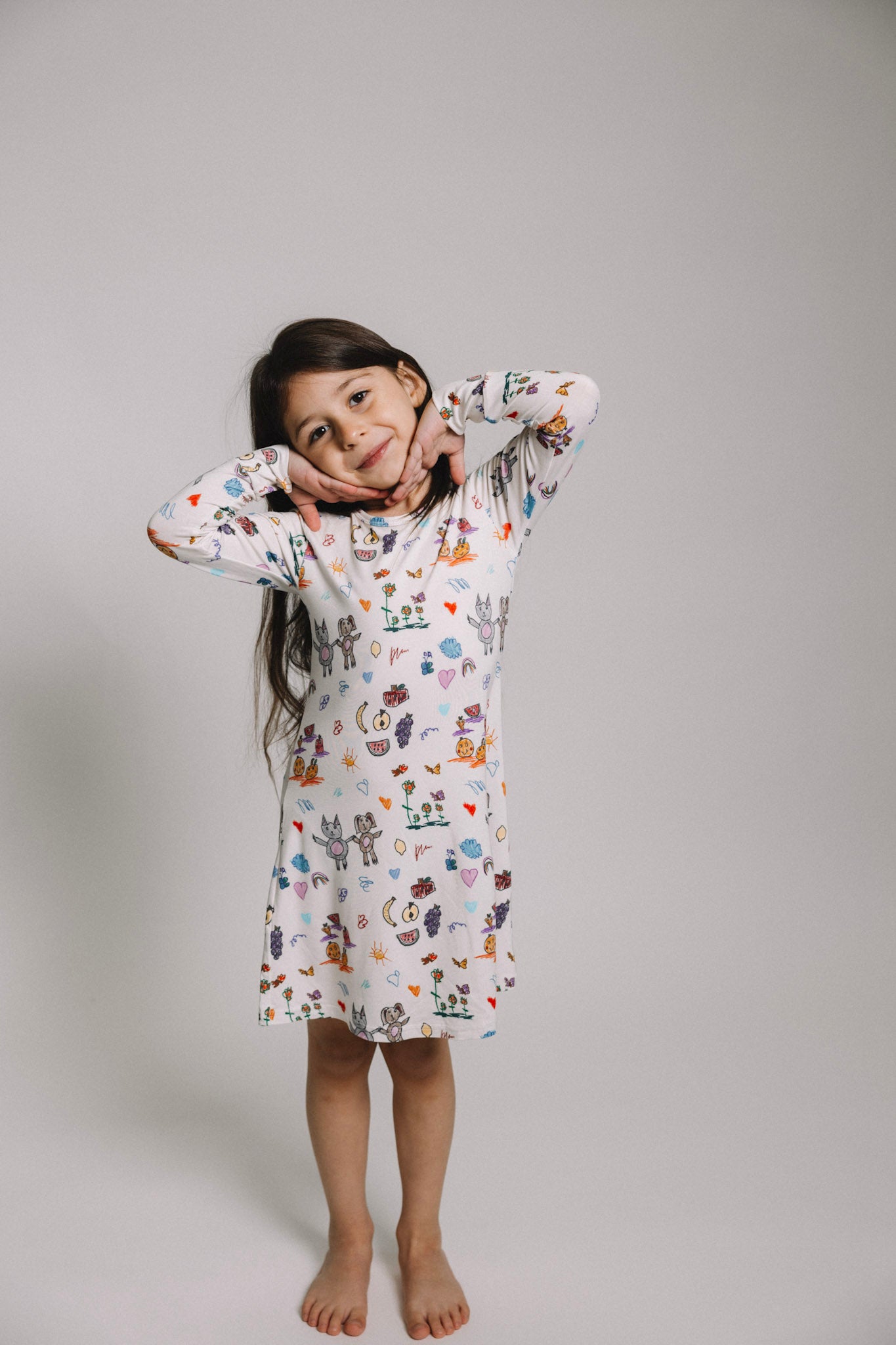 HERODREAMS - Long Sleeve Kids Nightgown - GettCozy