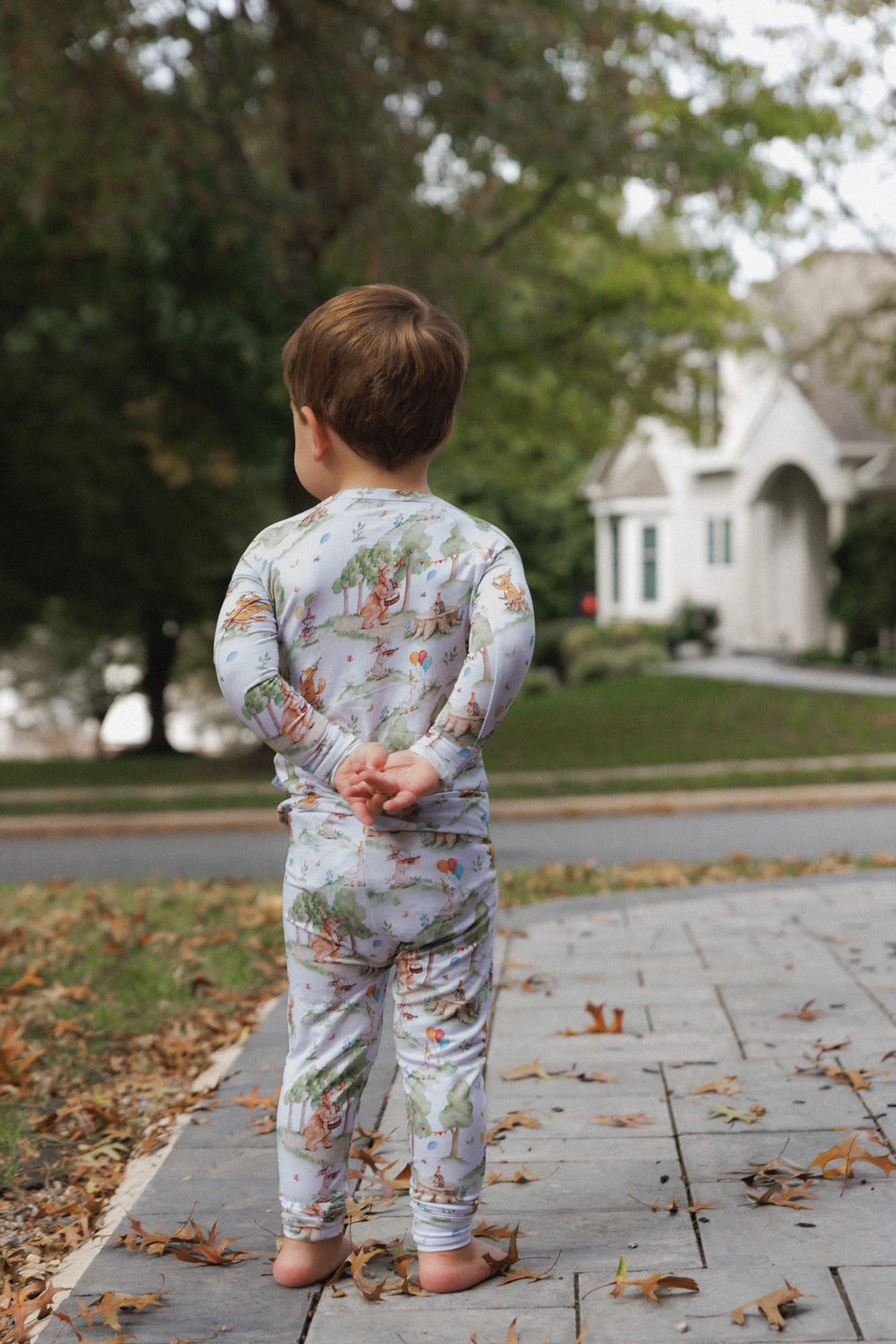 The Woodland Band Long Sleeve Bamboo Pajama Set