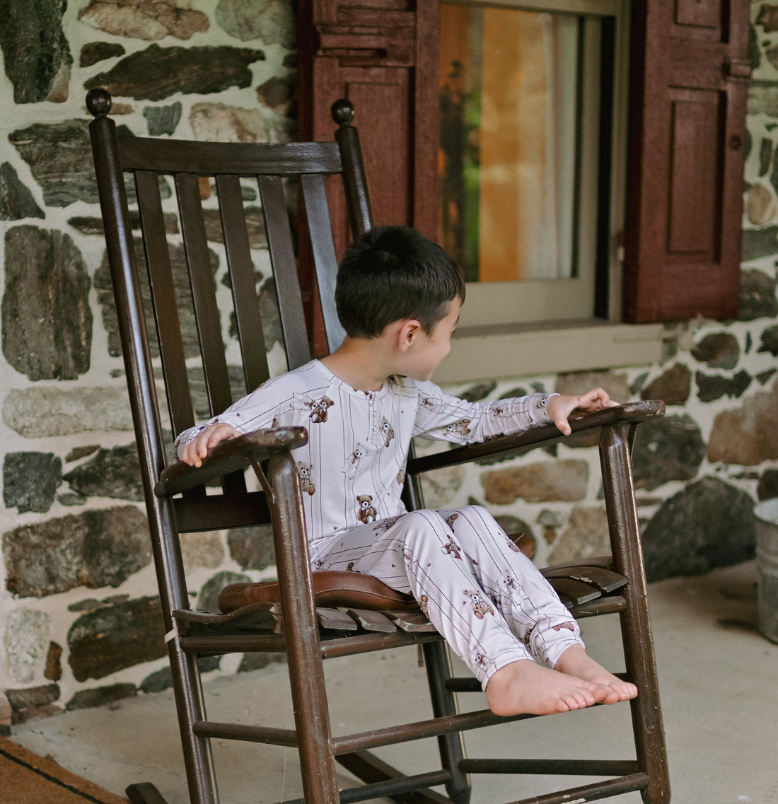 Teddy Tale Long Sleeve Bamboo Pajama Set