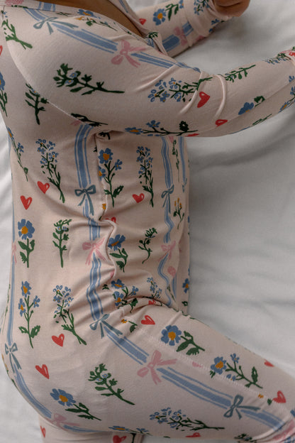 Bows &amp; Petals Long Sleeve Zippy