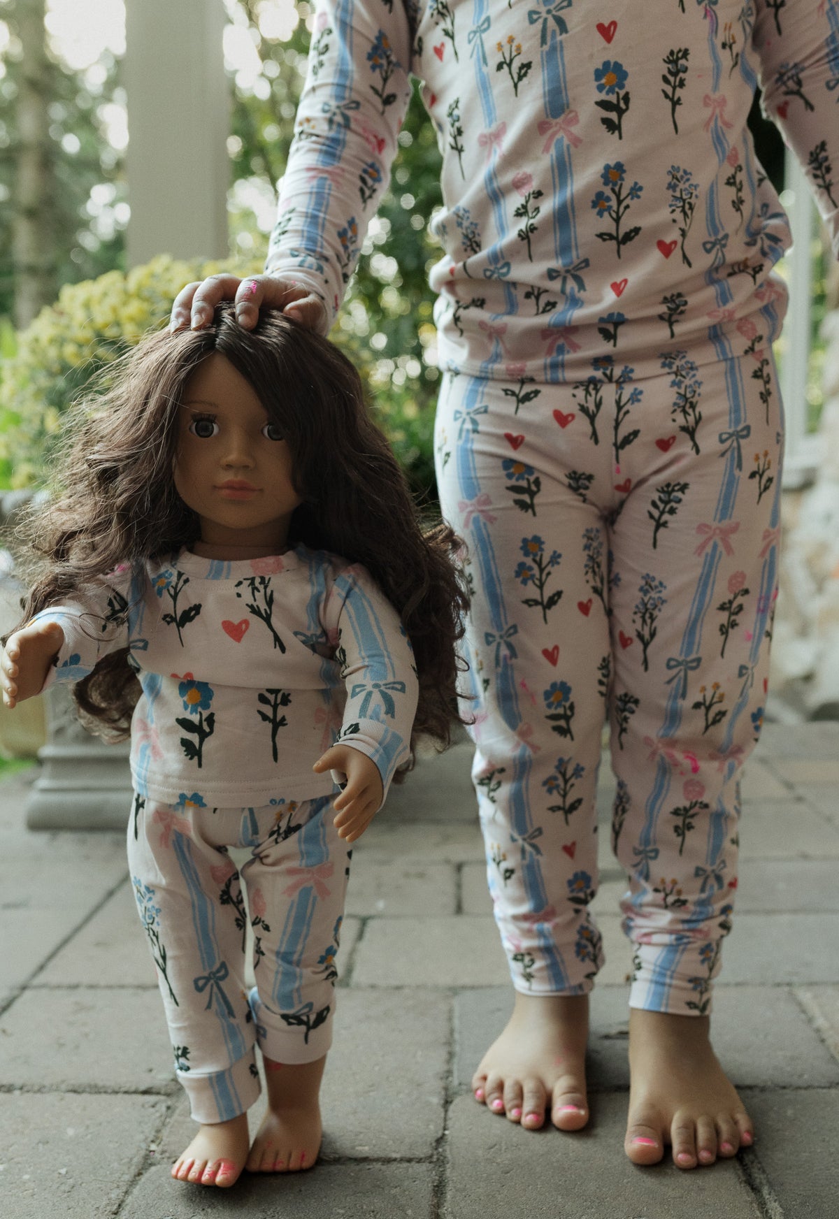 Bows &amp; Petals Long Sleeve Bamboo Doll Set