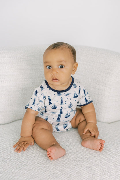 Harbour Lighthouse - Short Sleeve Romper - GettCozy