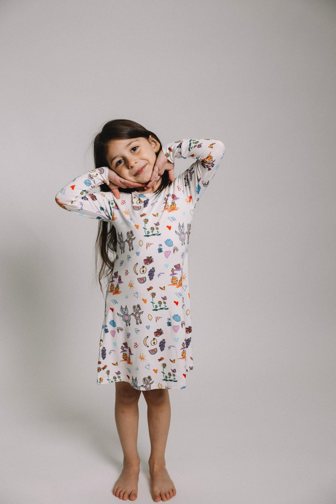 HERODREAMS - Long Sleeve Kids Nightgown - GettCozy