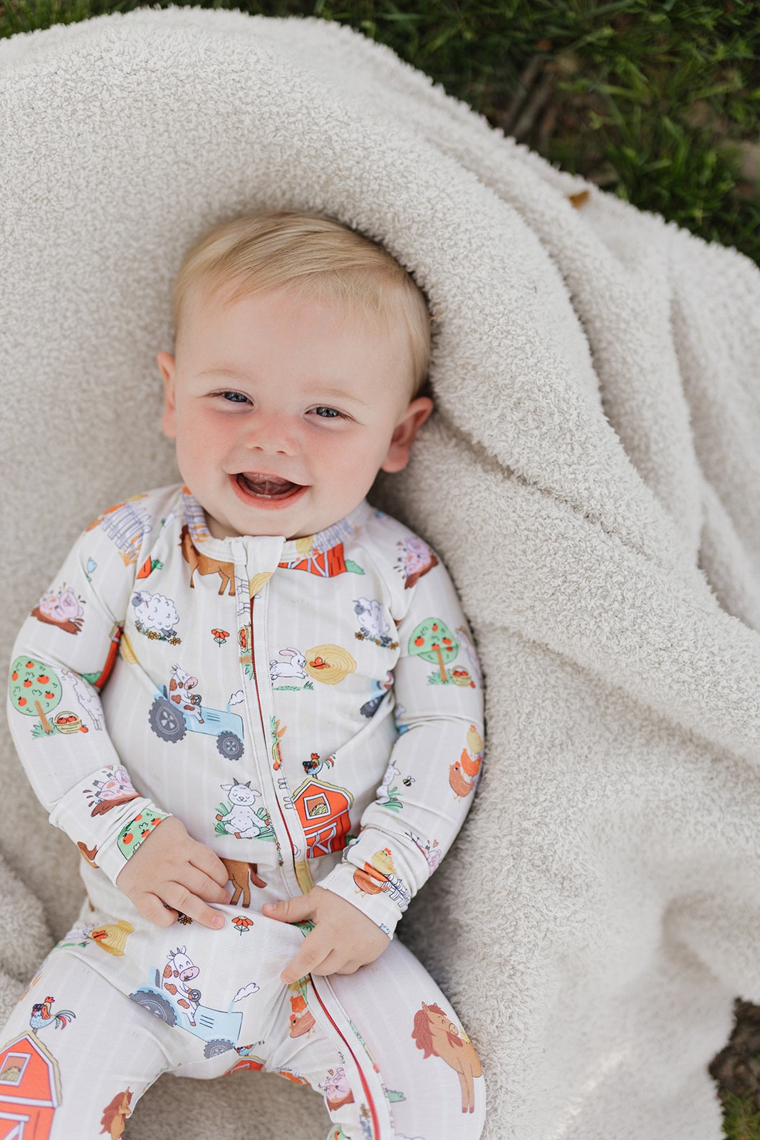 Farmstead Long Sleeve Zippy Bamboo Pajama
