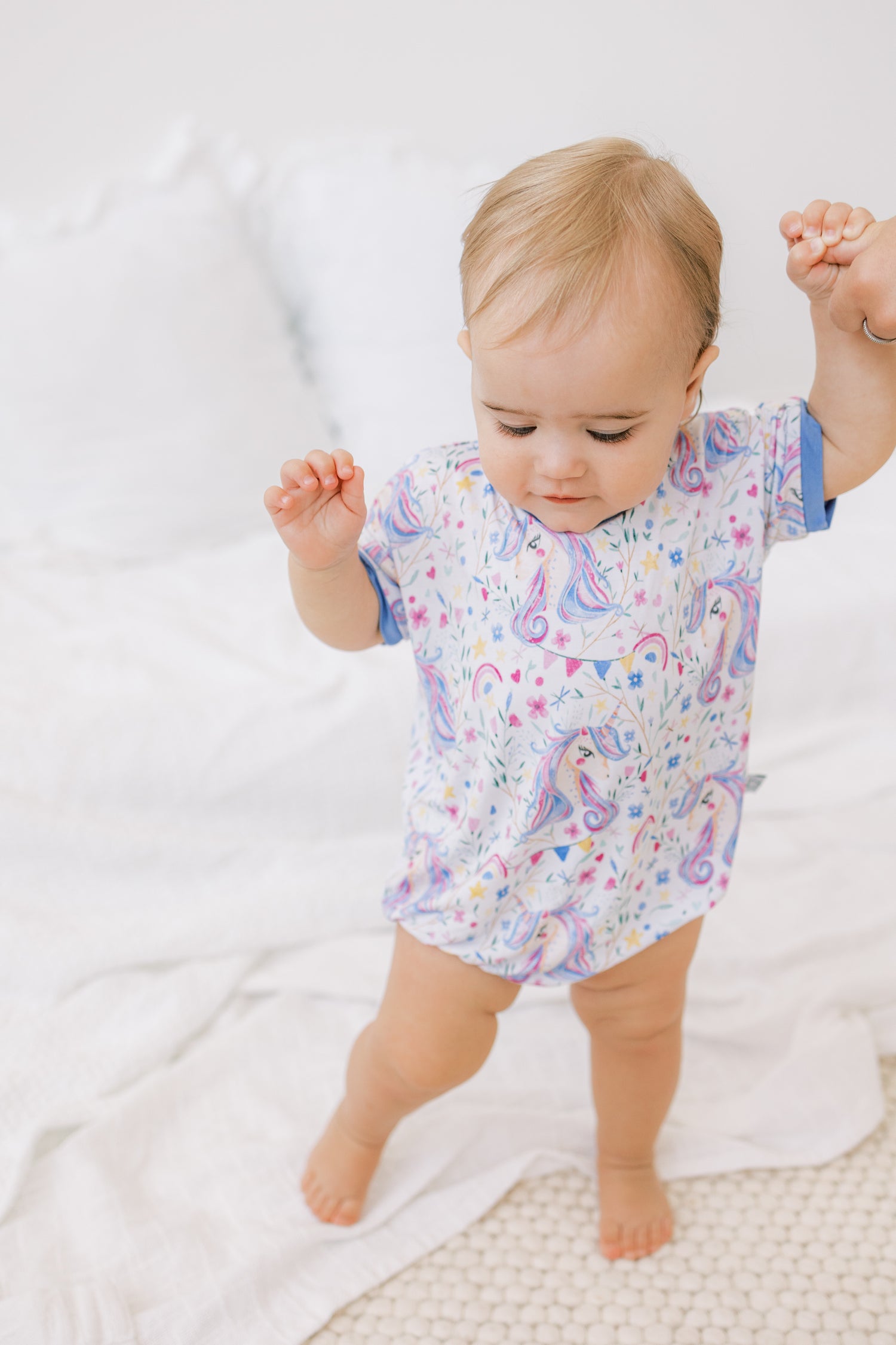 Pink Stardust - Short Sleeve Romper - GettCozy