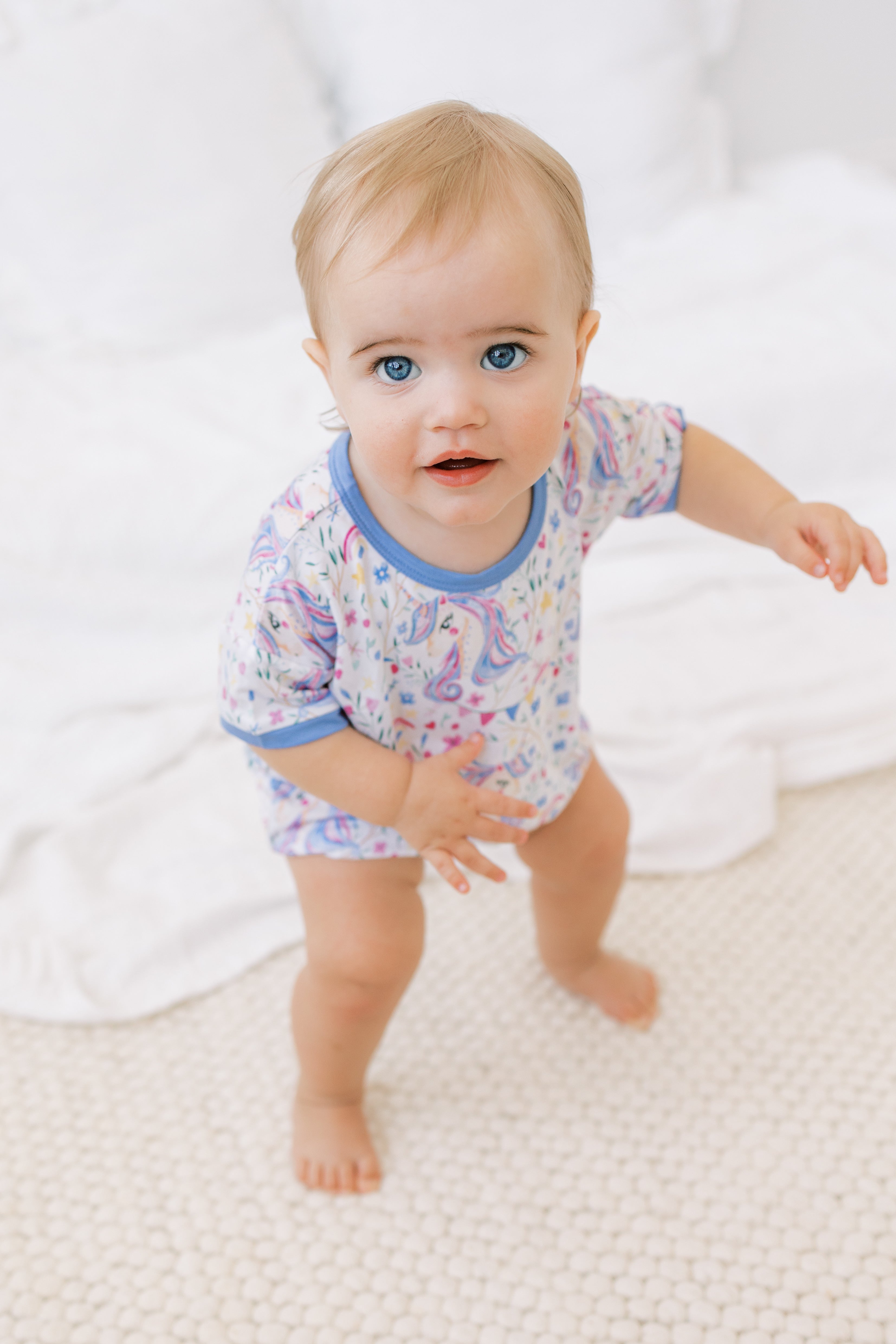 Pink Stardust - Short Sleeve Romper - GettCozy