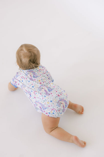 Pink Stardust - Short Sleeve Romper - GettCozy