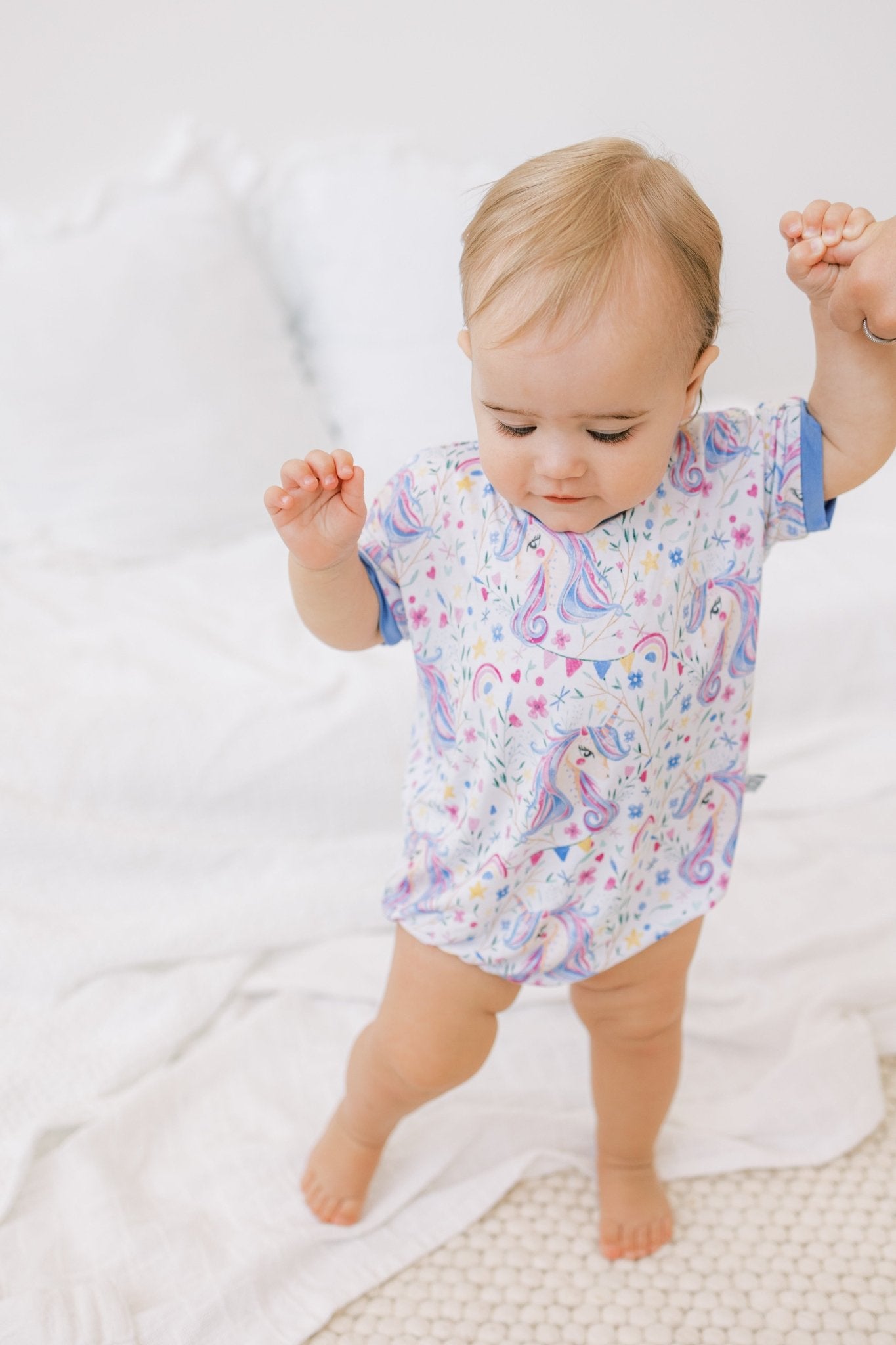 Pink Stardust - Short Sleeve Romper - GettCozy